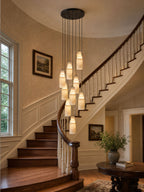 Tiered Alabaster Cluster Chandelier