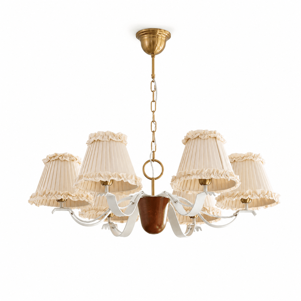 Walnut Fabric Chandelier