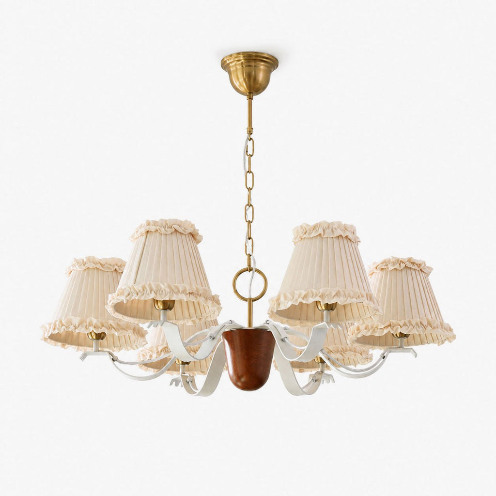 Walnut Fabric Chandelier