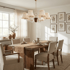 Walnut Fabric Chandelier