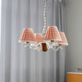 Walnut Fabric Chandelier