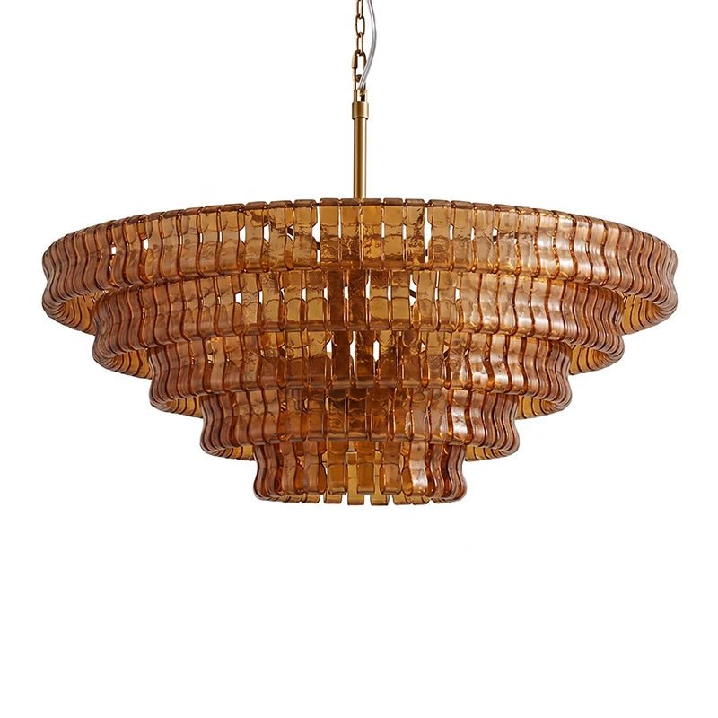 Ghiaccio Layered Glass Chandelier
