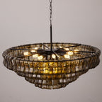 Ghiaccio Layered Glass Chandelier