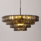Ghiaccio Layered Glass Chandelier
