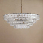 Ghiaccio Layered Glass Chandelier