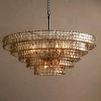 Ghiaccio Layered Glass Chandelier