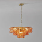 Ghiaccio Layered Glass Chandelier