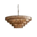 Ghiaccio Layered Glass Chandelier