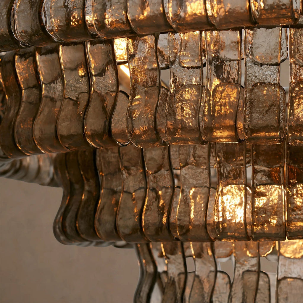Ghiaccio Layered Glass Chandelier