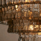 Ghiaccio Layered Glass Chandelier