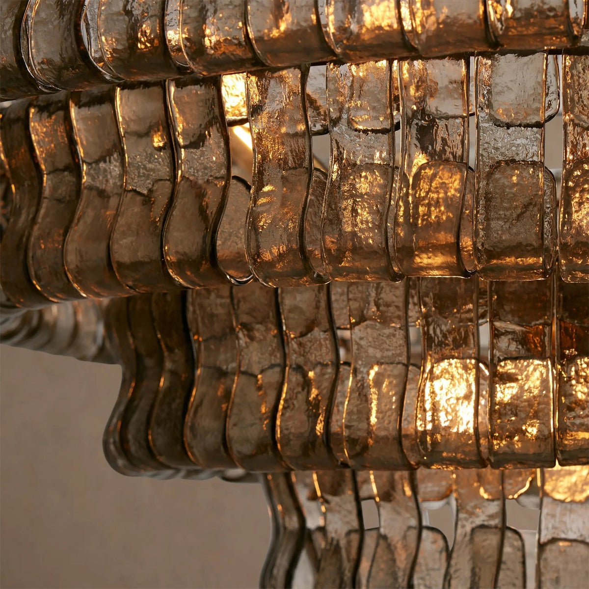 Ghiaccio Layered Glass Chandelier