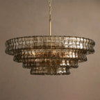 Ghiaccio Layered Glass Chandelier
