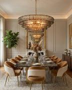Ghiaccio Layered Glass Chandelier