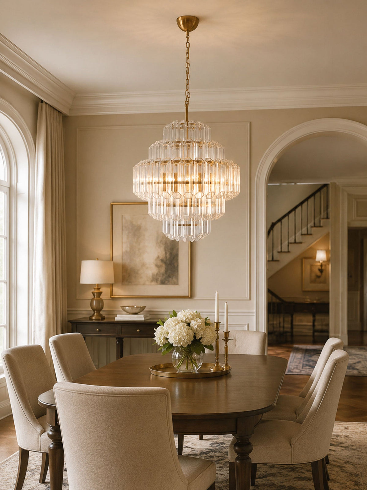 Aurum Cascade Glass Chandelier
