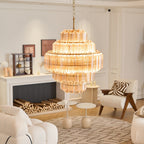 Aurum Cascade Glass Chandelier