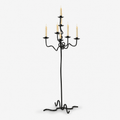 Hand Forged Iron Floor Candelabra