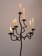 Hand Forged Iron Floor Candelabra