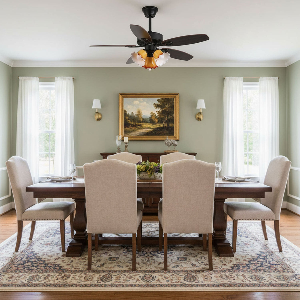 Calantha Bloom Ceiling Fan Light