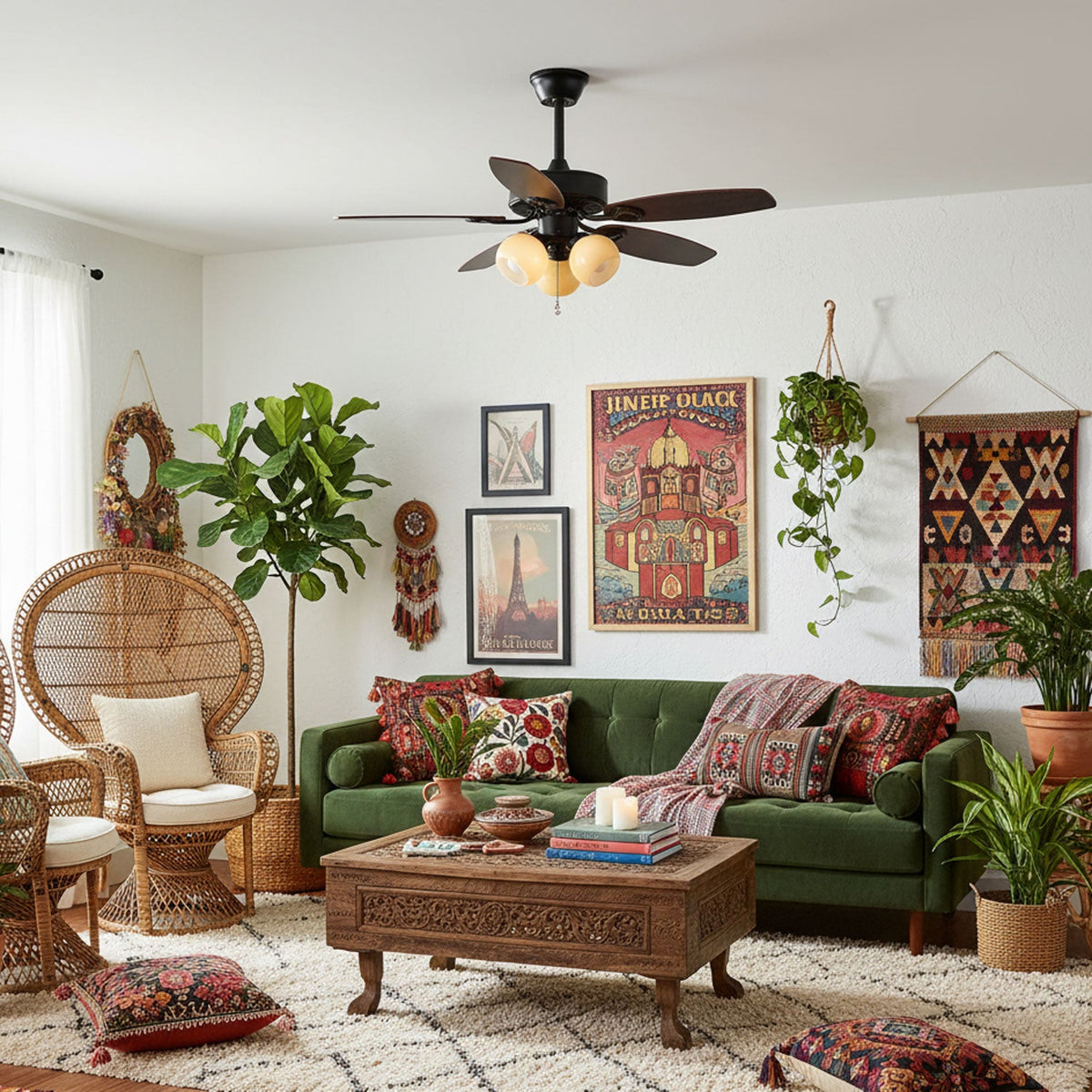 Calantha Bloom Ceiling Fan Light