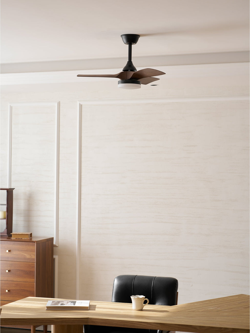 Silver Curve Ceiling Fan Light