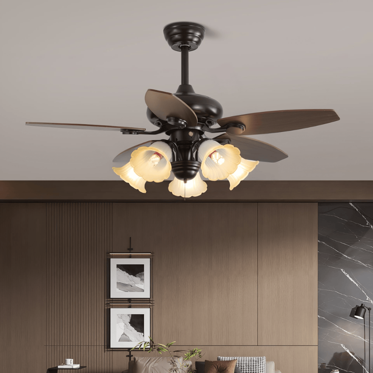 Roselore Bloom Ceiling Fan Light
