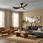 Volant Sculpted Wood Ceiling Fan Light