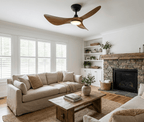 Volant Sculpted Wood Ceiling Fan Light