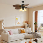Banana Leaves Ceiling Fan Light