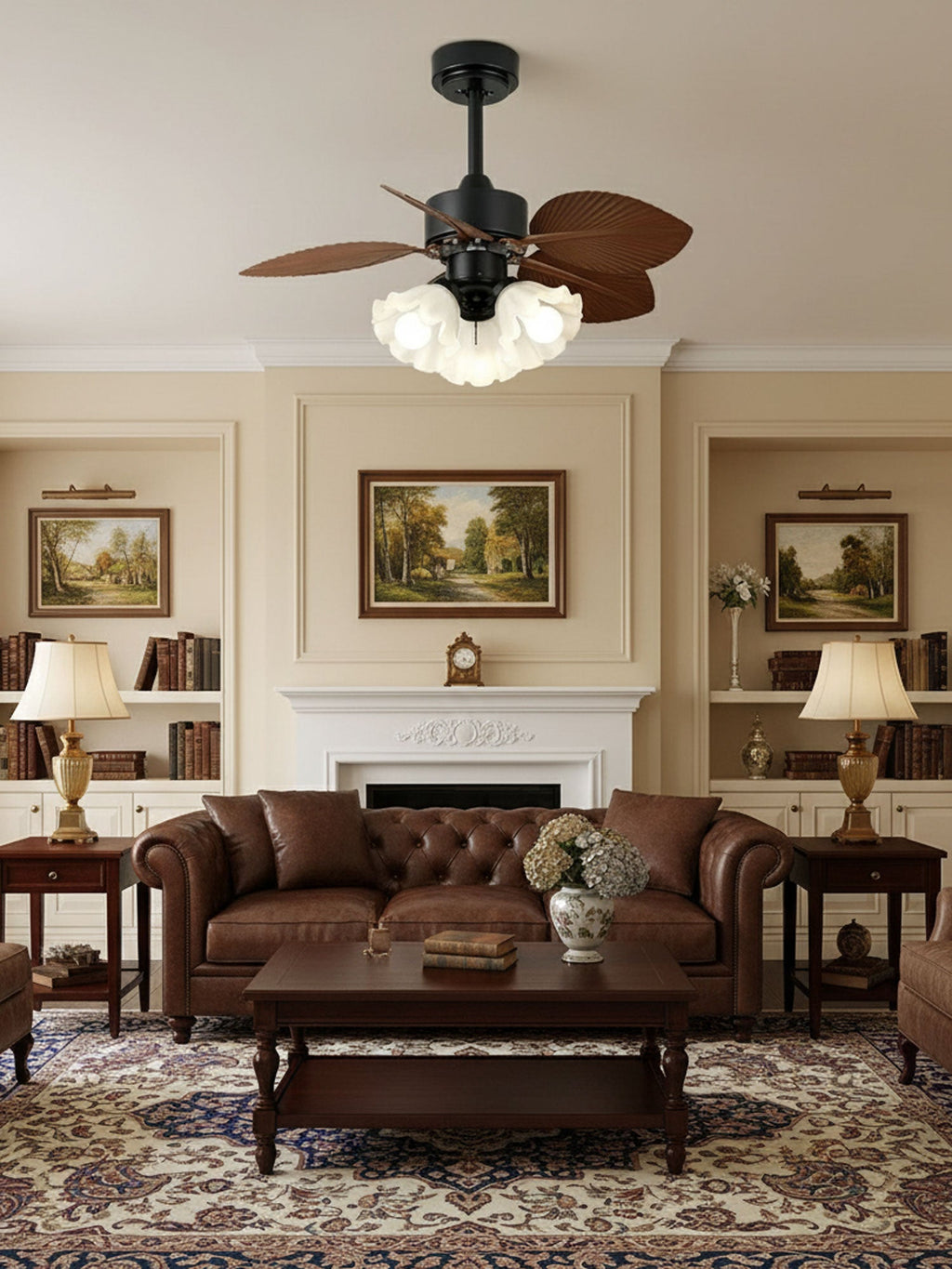 Floriva Leaf Ceiling Fan Light