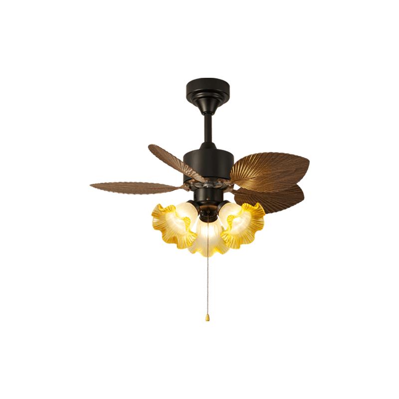 Vintage Leaf Ceiling Fan Light