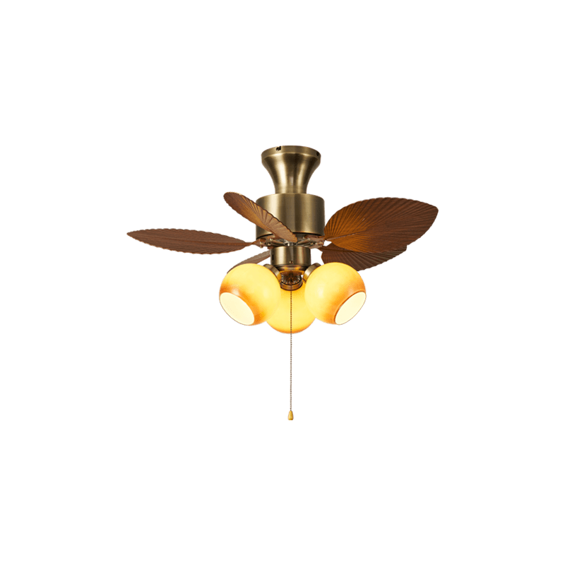 Vintage Leaf Ceiling Fan Light