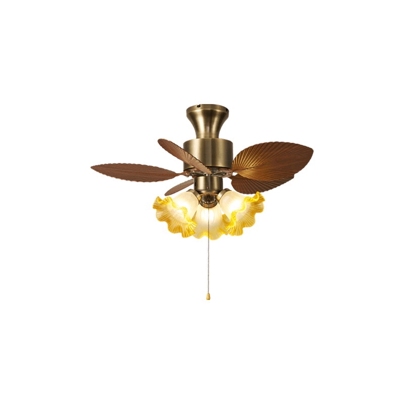 Vintage Leaf Ceiling Fan Light