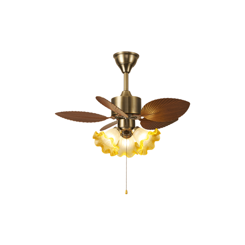Vintage Leaf Ceiling Fan Light