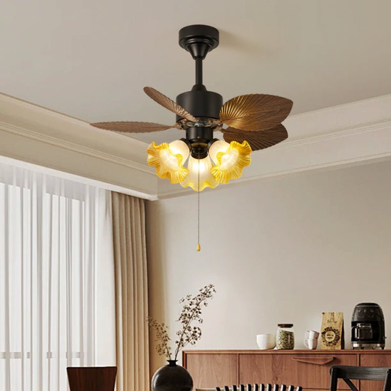 Vintage Leaf Ceiling Fan Light
