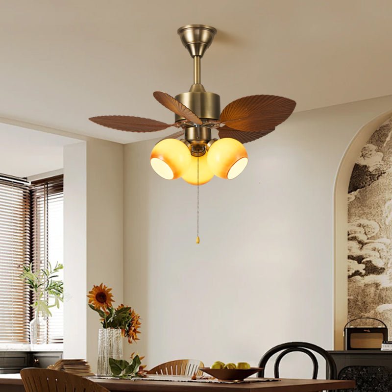 Vintage Leaf Ceiling Fan Light