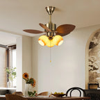 Vintage Leaf Ceiling Fan Light