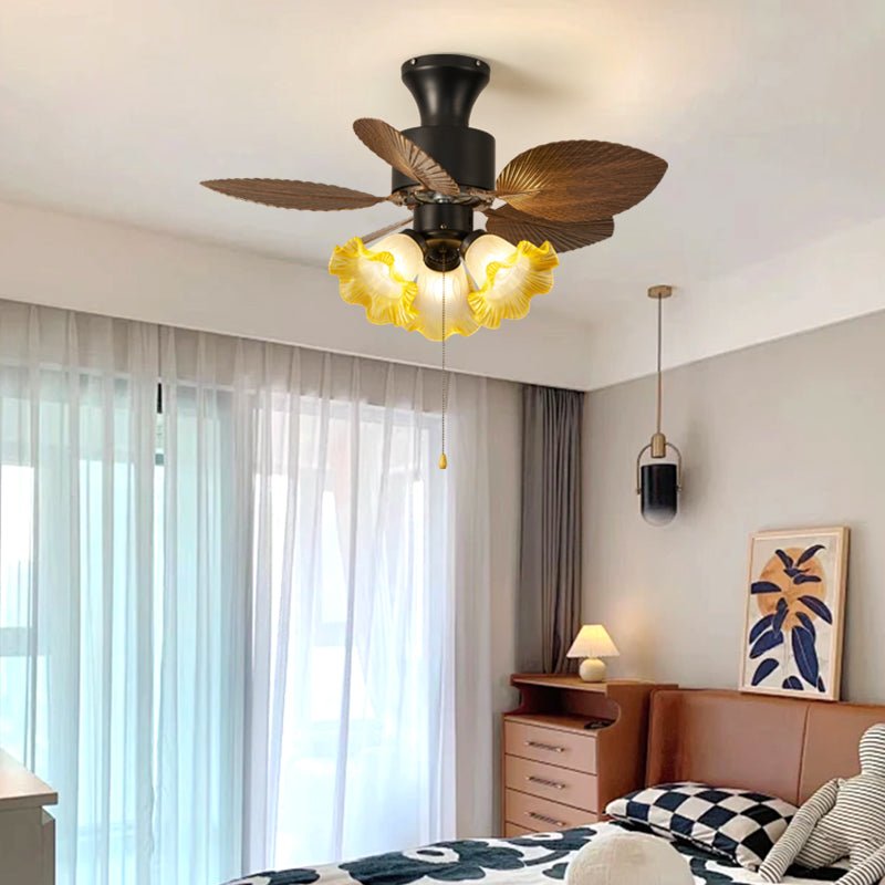 Vintage Leaf Ceiling Fan Light