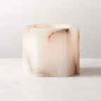 Alabaster Cube Candle Holder