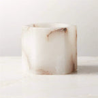 Alabaster Cube Candle Holder