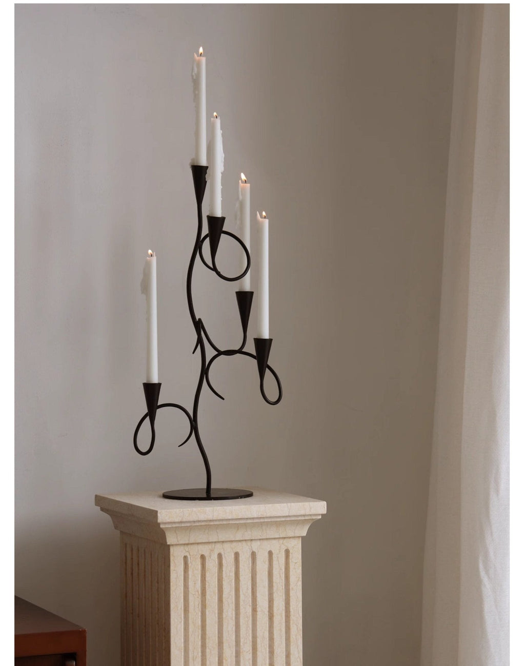 Iron Vine Multi-Arm Candle Holder