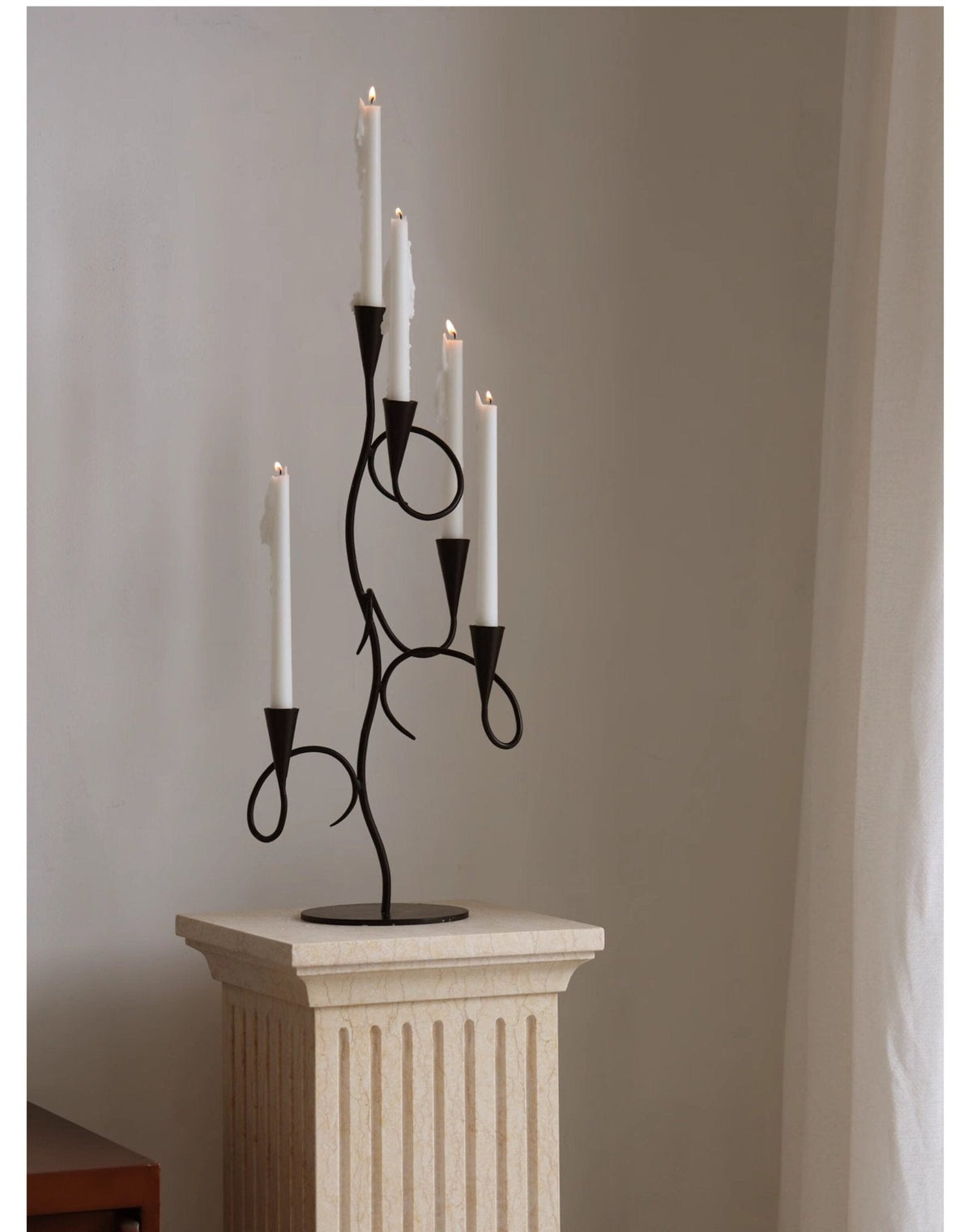 Iron Vine Multi-Arm Candle Holder