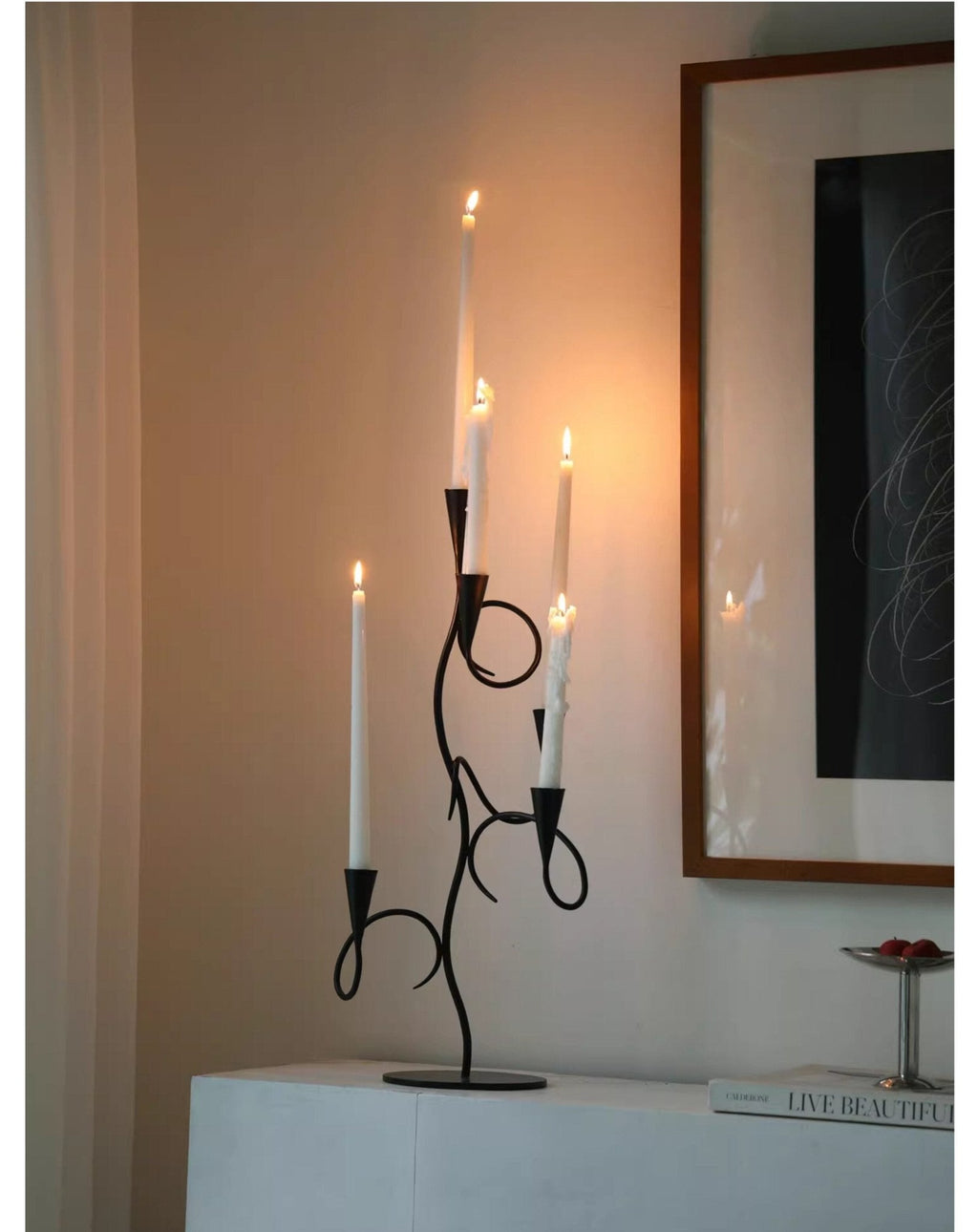 Iron Vine Multi-Arm Candle Holder
