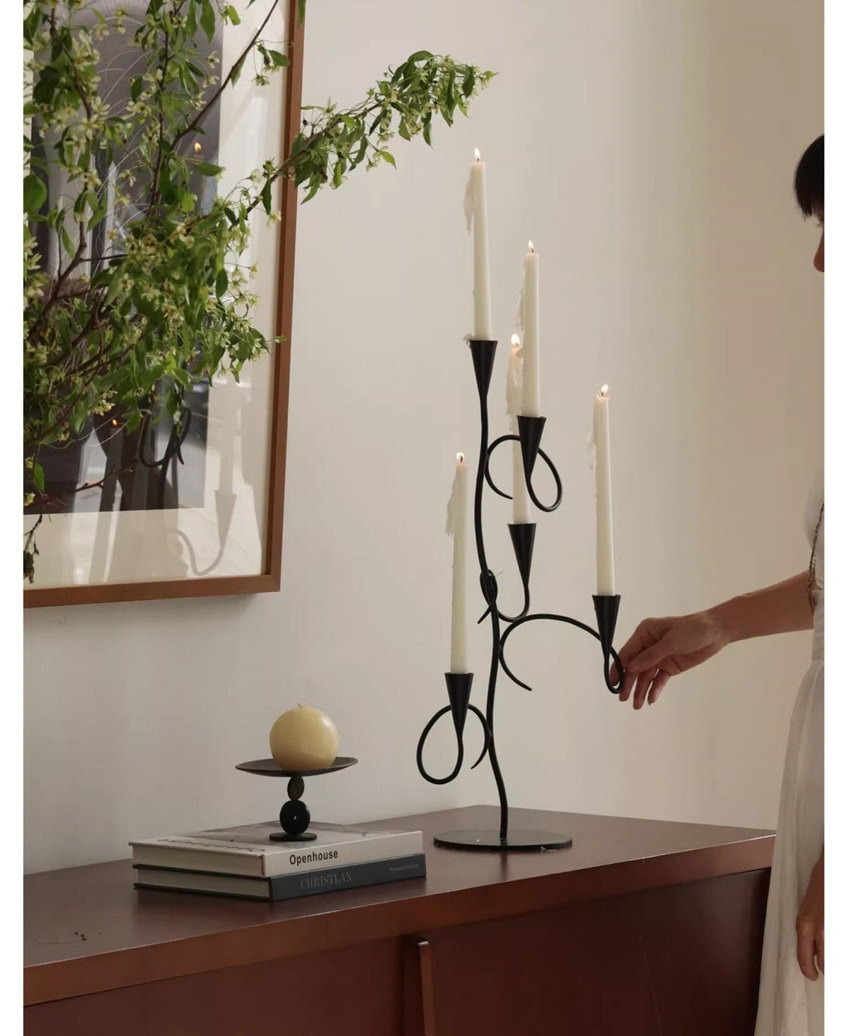 Iron Vine Multi-Arm Candle Holder