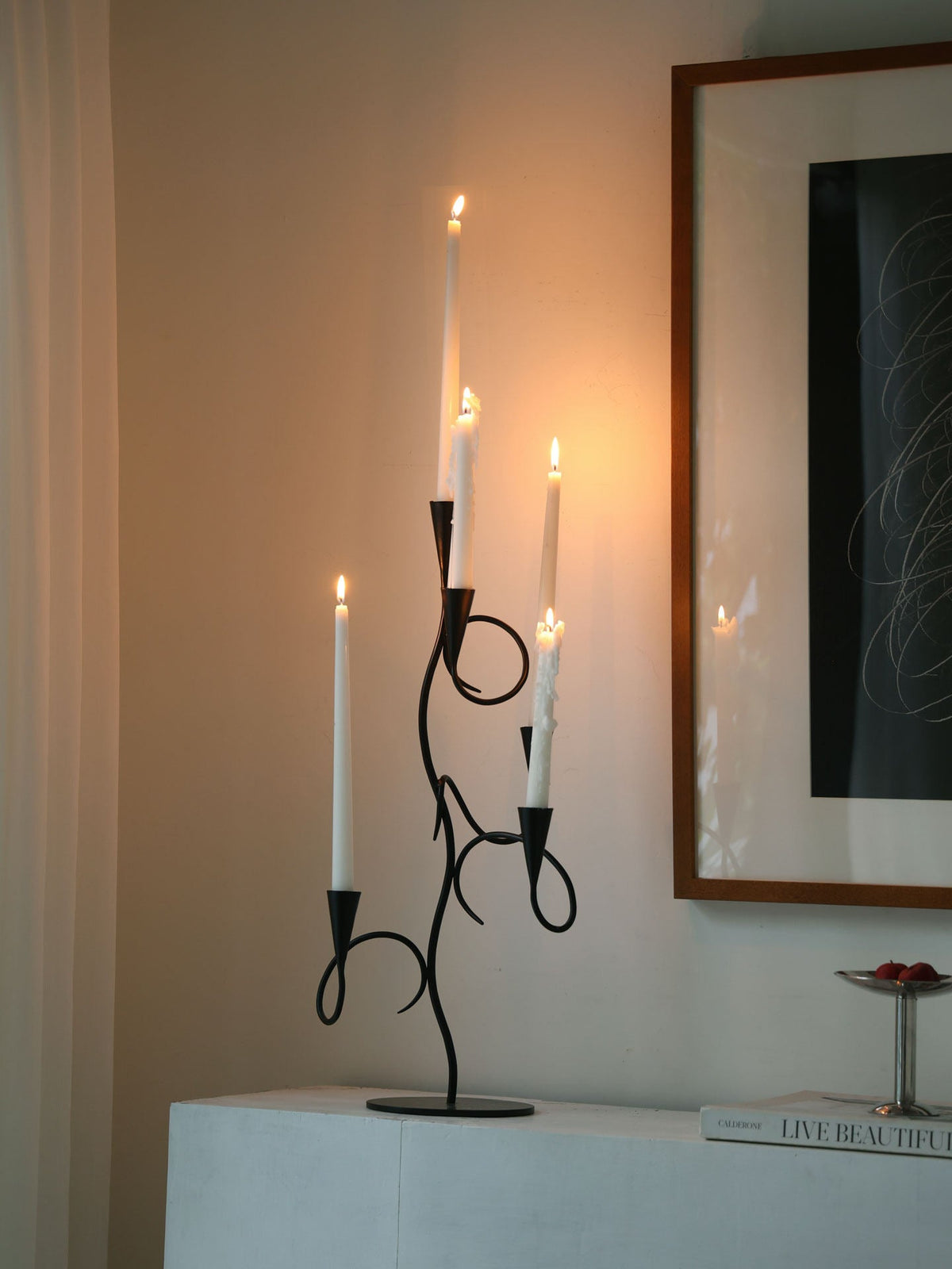 Iron Vine Multi-Arm Candle Holder