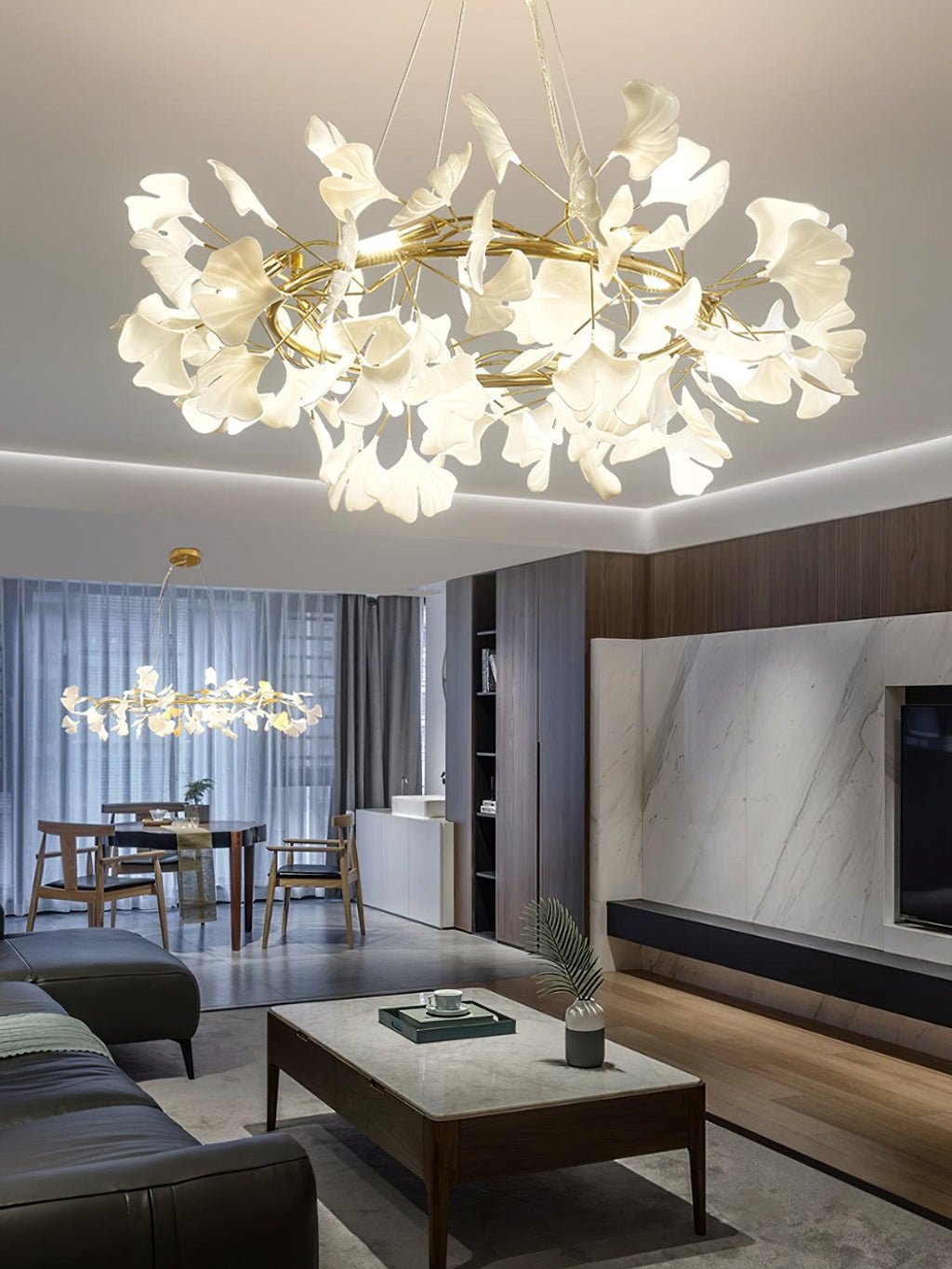 Gingko Branch Chandelier