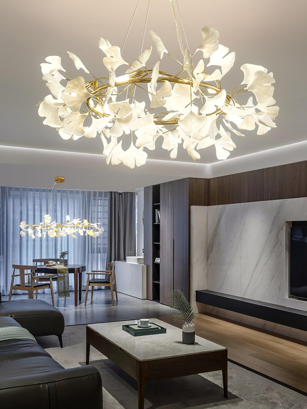 Gingko Branch Chandelier