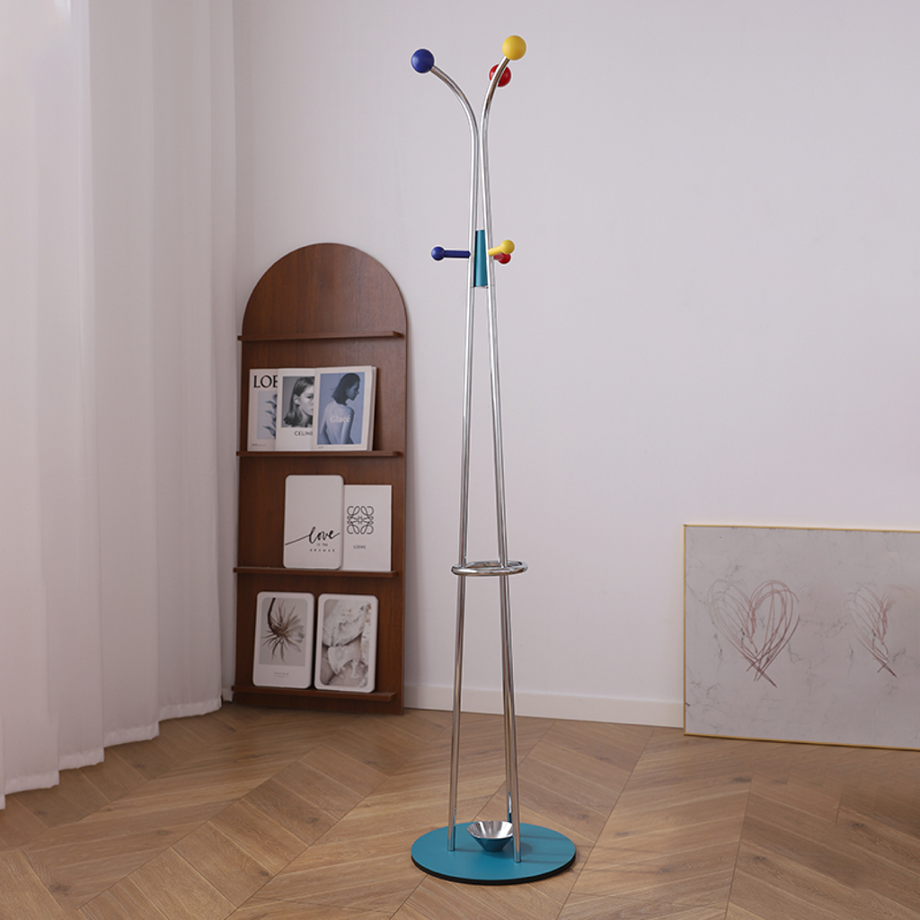 Ball Top Standing Coat Rack