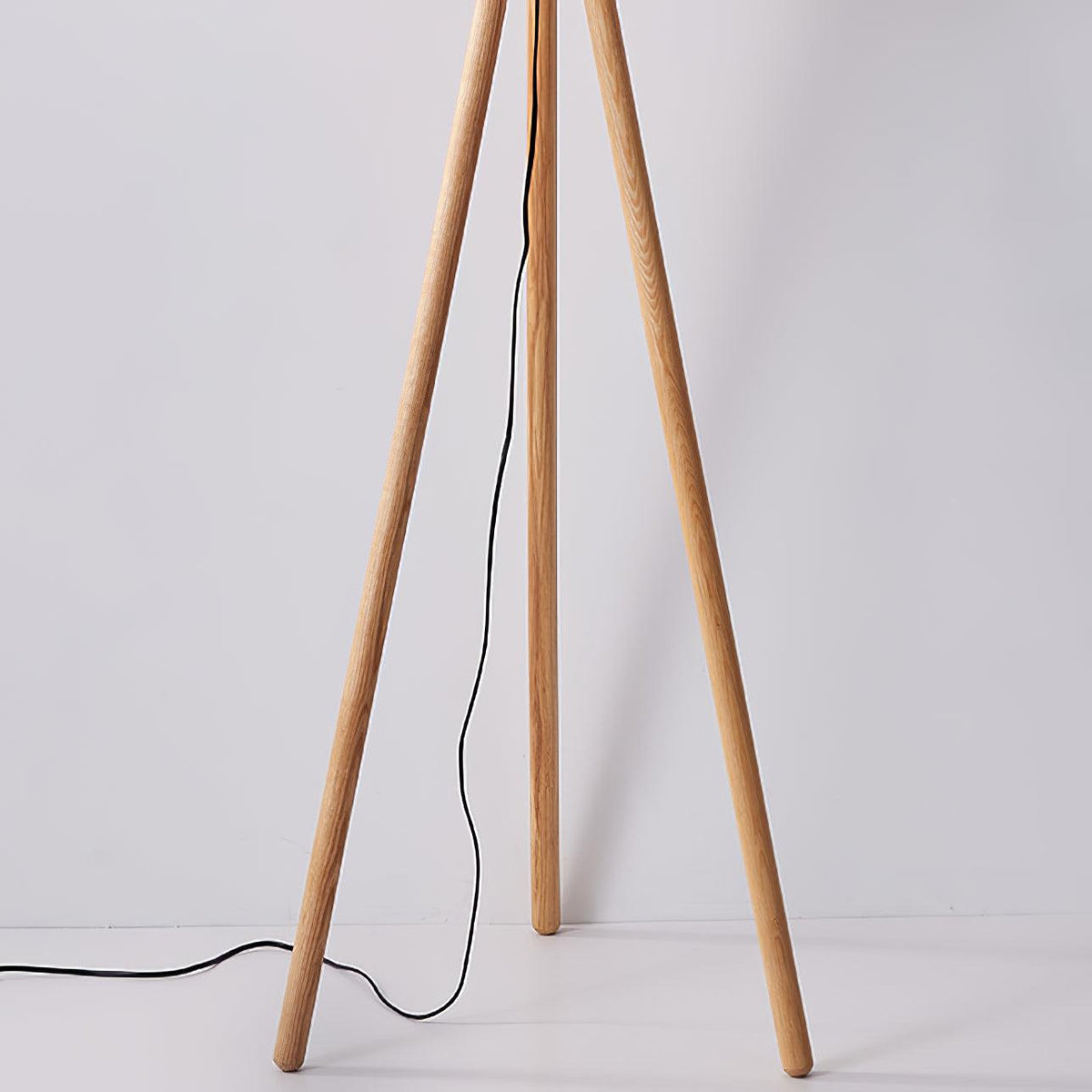 Wooden Pumpkin Floor Lamp