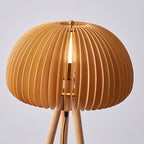 Wooden Pumpkin Floor Lamp