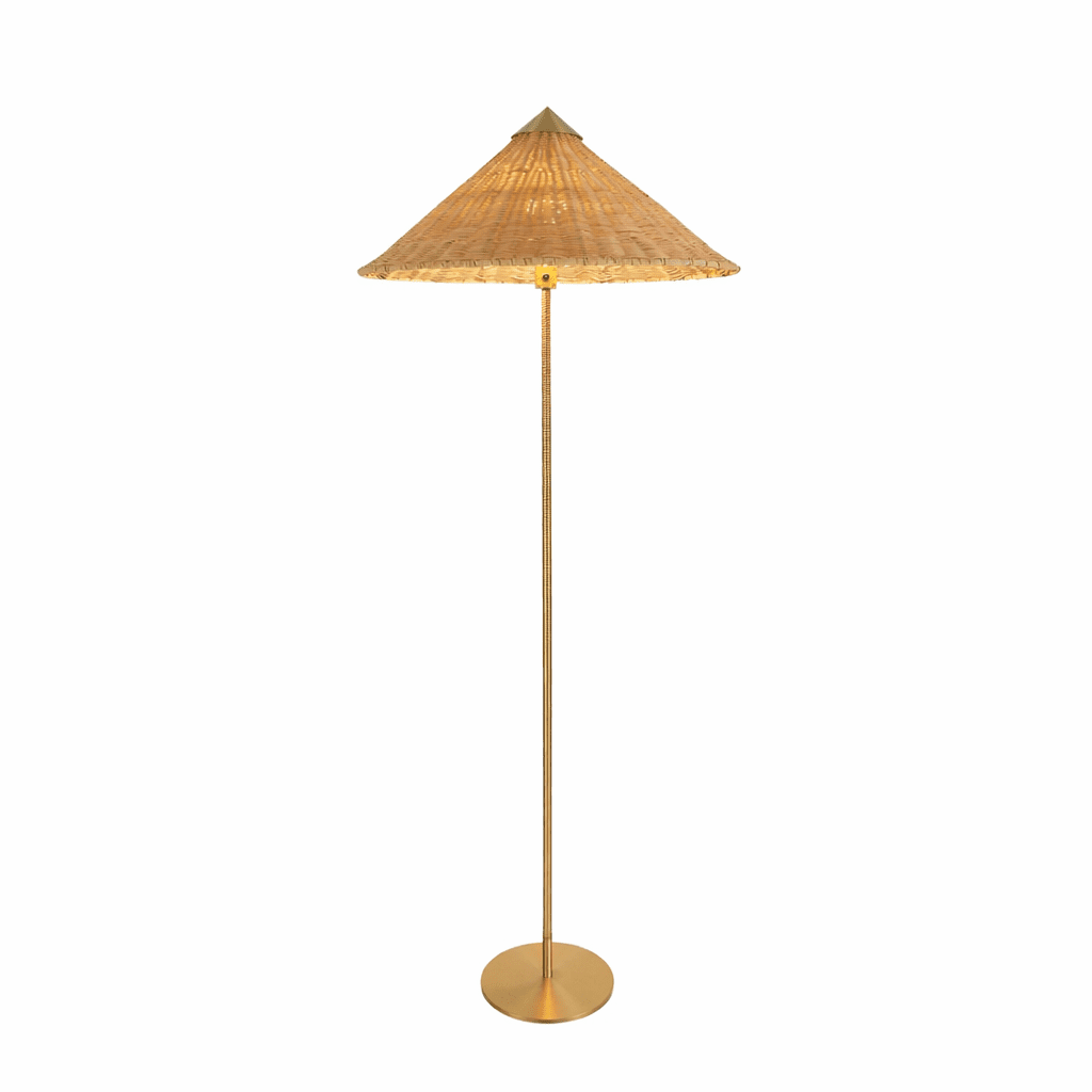 ∅ 24.8″ x H 60.6″ / Dia 63cm x H 154cm / Natural rattan shade / US plug
